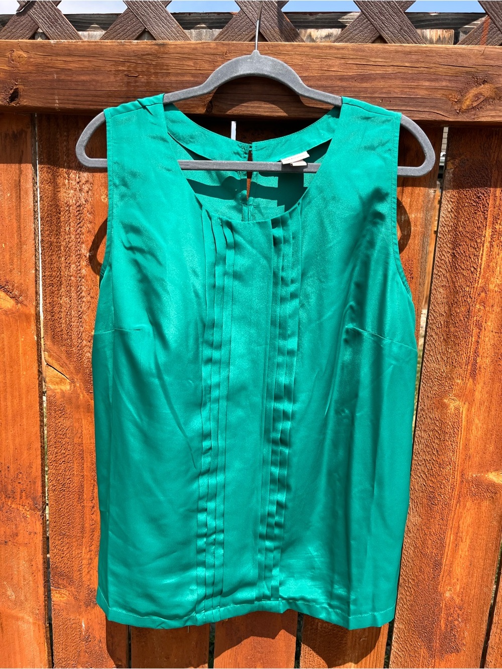 Merona Teal Sleeveless Pleated Front Top size 2X